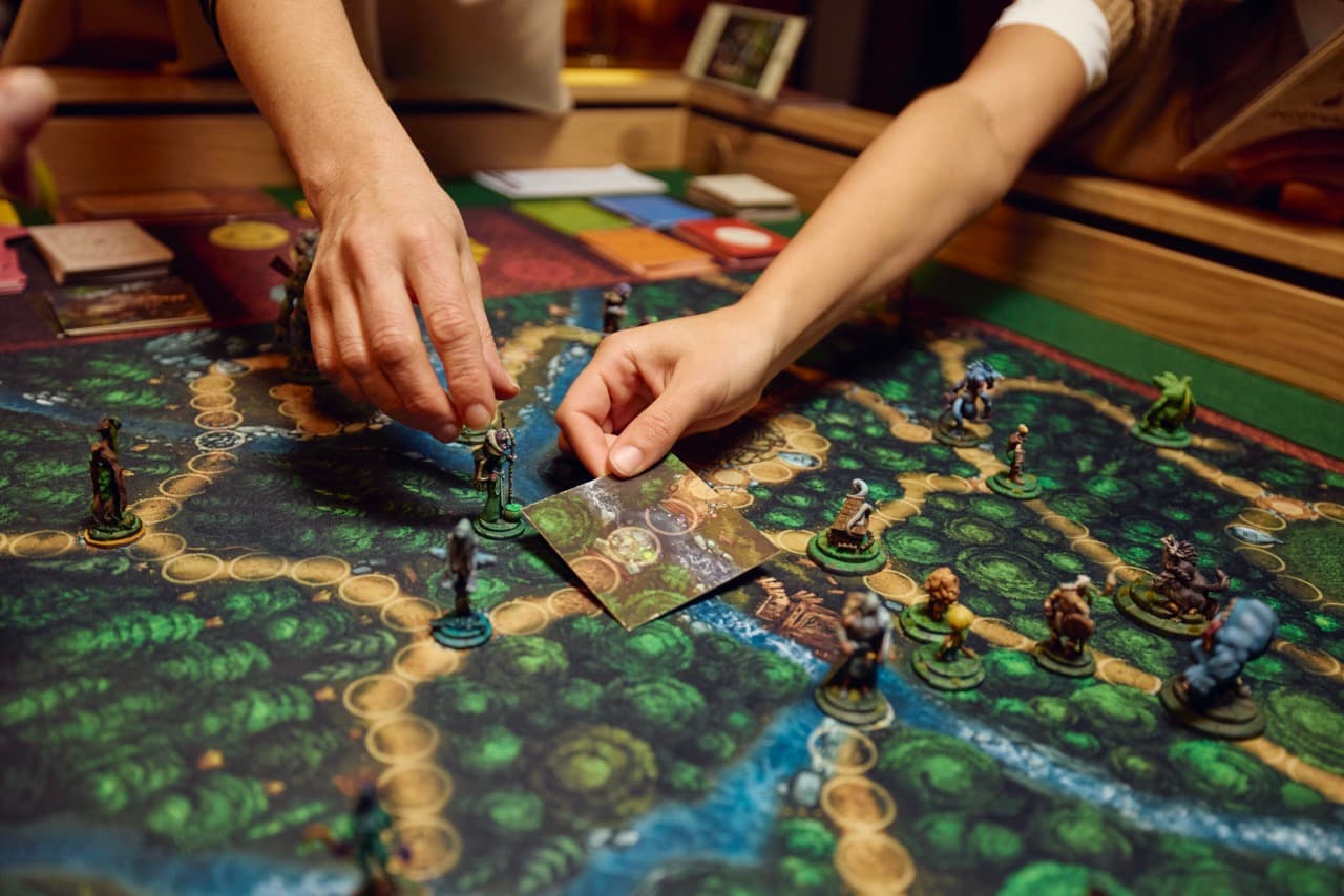 Table detail with game components